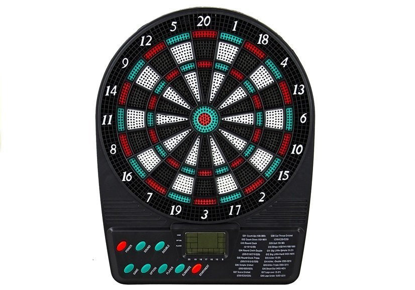 Electronic Dartboard Led Score Display Dart Board 18 Games 3 Darts 12 Spare Tips