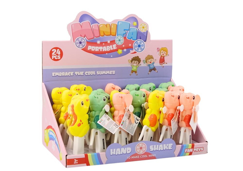 Ruční větrník Dinosaurus pro děti – 3 barvy