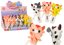 Ruční větrník ve tvaru kravičky pro děti – 3 barvy