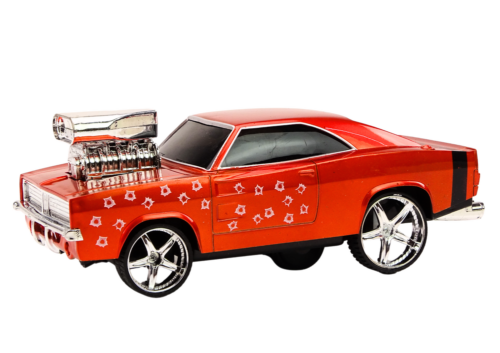 RC auto 1:18 s driftem 360° a světly – červené