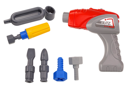 Náklaďák s jeřábem k rozebrání DIY – červený