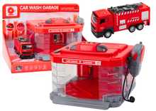 Hasičská myčka s garáží, vysílačkou, světly a zvuky