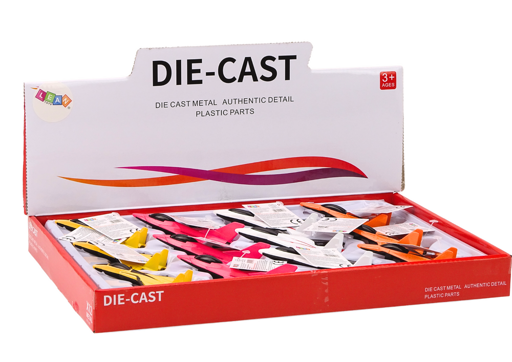 Kovový stíhací letoun s frikcí – 4 barvy