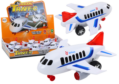 Dopravní letadlo se světly a zvuky – bílé s modrými prvky