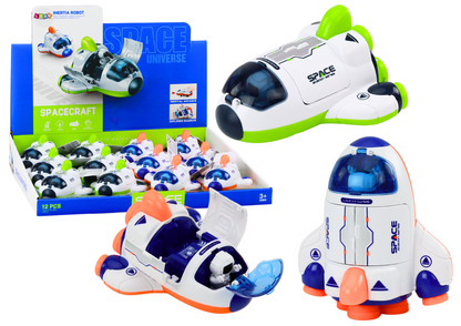 Malá kosmická loď s otevírací kabinou – zelená/oranžová