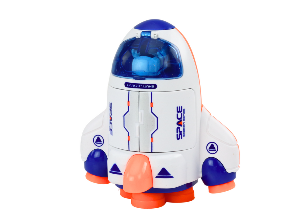 Malá kosmická loď s otevírací kabinou – zelená/oranžová