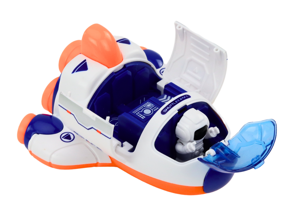 Malá kosmická loď s otevírací kabinou – zelená/oranžová