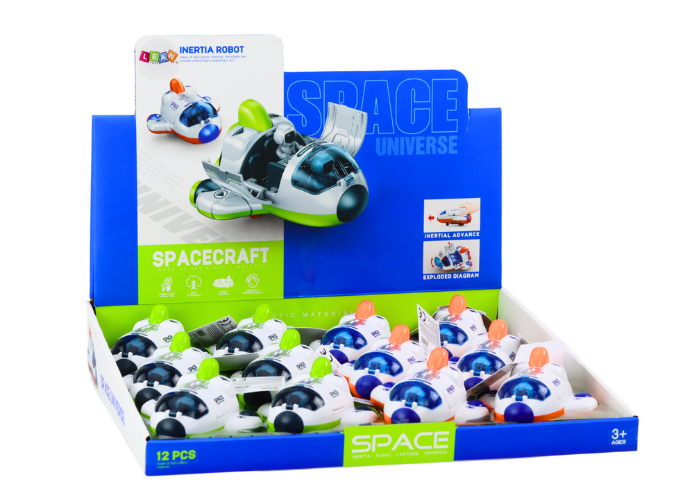 Malá kosmická loď s otevírací kabinou – zelená/oranžová