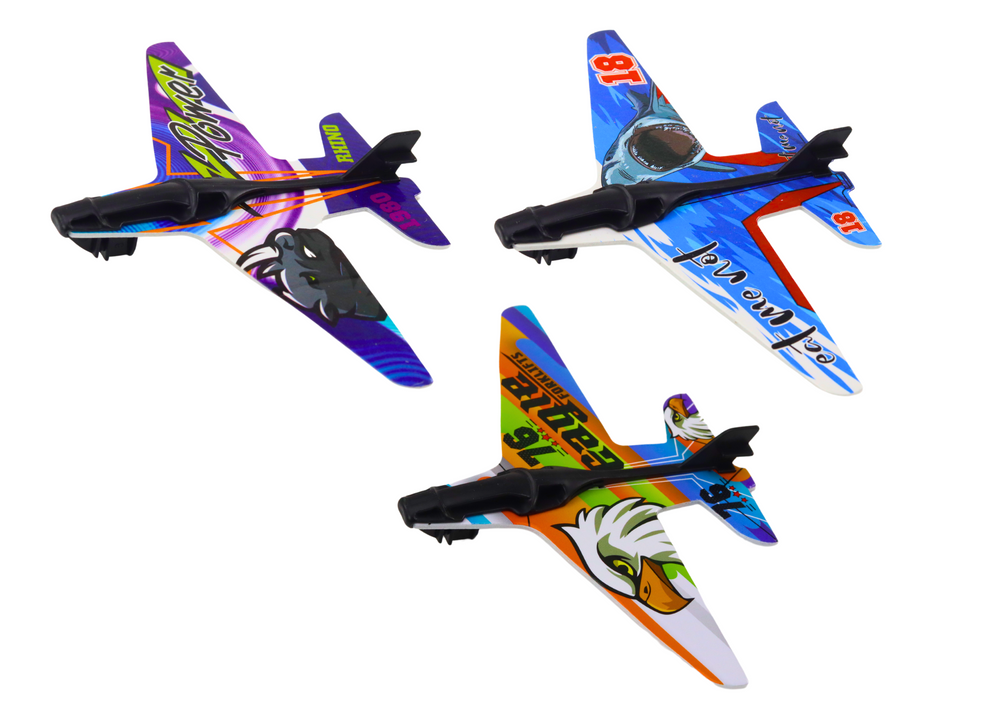 Pistole na vystřelování letadel s 3 letadly a terči – oranžová