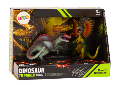 Figurky dinosaurů Spinosaurus a Dilophosaurus – sada 2 ks