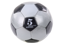Fotbalový míč velikost 5, průměr 24 cm – šedý