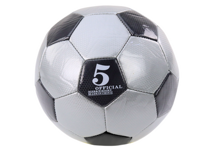 Fotbalový míč velikost 5, průměr 24 cm – šedý
