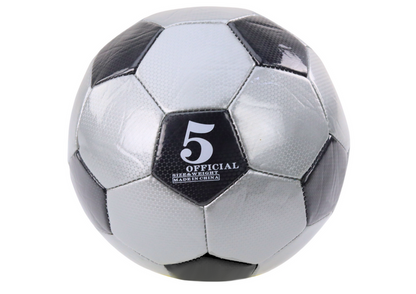 Fotbalový míč velikost 5, průměr 24 cm – šedý