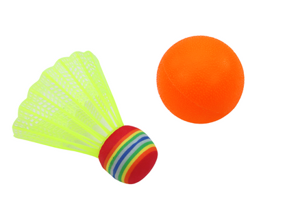 Dětské badmintonové rakety se zvířátky – žlutá a růžová