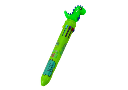 Automatické pero s dinosaurem 10 barev – Multicolor