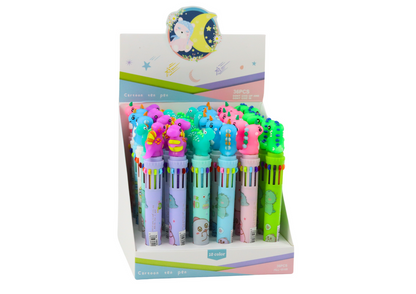 Automatické pero s dinosaurem 10 barev – Multicolor