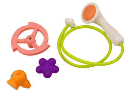 Velryba do vany se 3 nástavci – oranžová