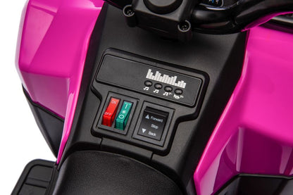 Elektrická čtyřkolka růžová – dětské elektrické vozítko