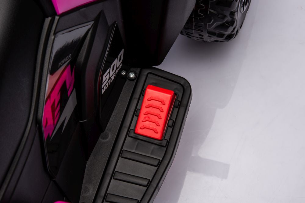 Elektrická čtyřkolka růžová – dětské elektrické vozítko