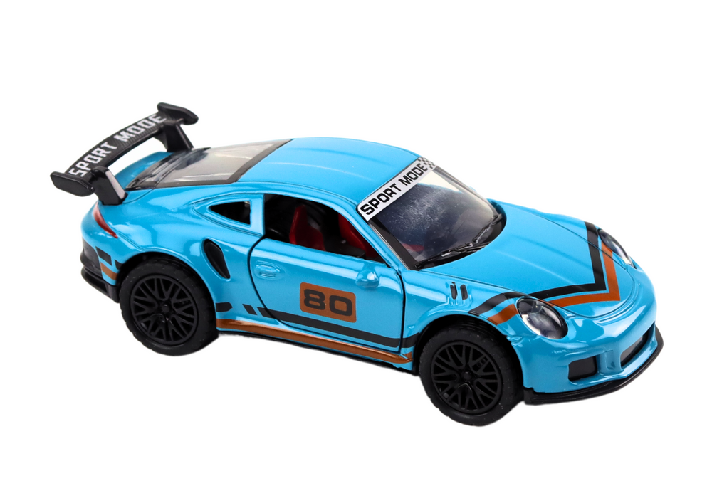 Sports Car Car 1:32 Action Figure Blue Spoiler Metal