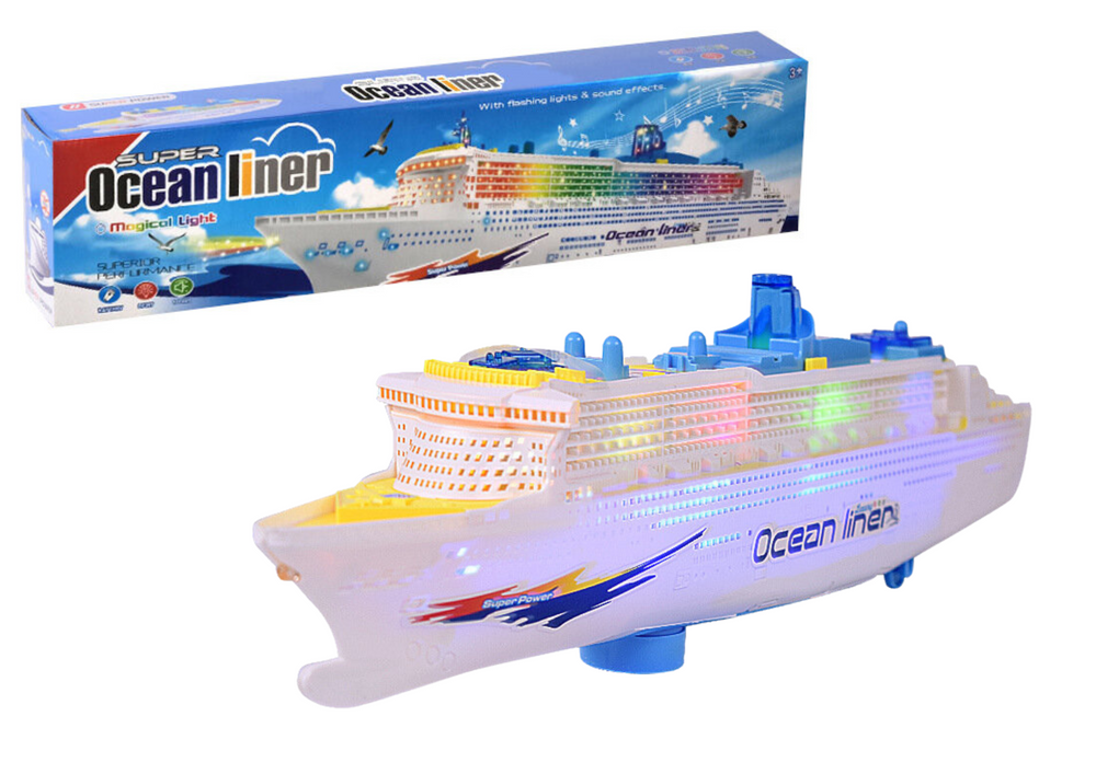 Zábavná výletní loď s jízdou, světly a zvuky – pro děti
