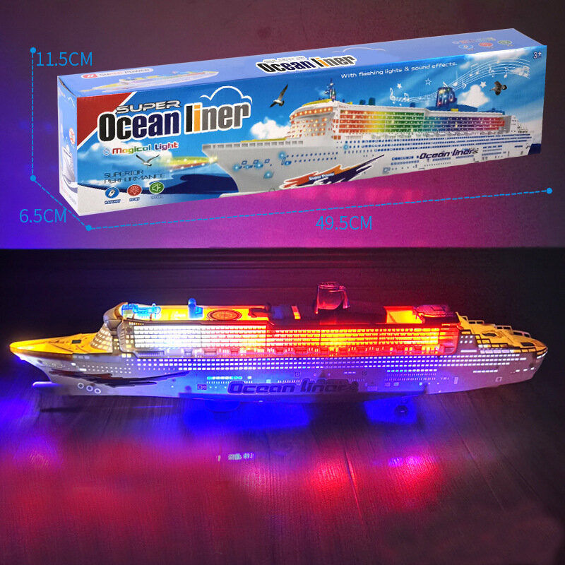 Zábavná výletní loď s jízdou, světly a zvuky – pro děti