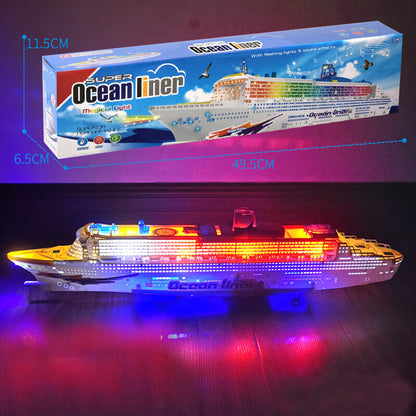 Zábavná výletní loď s jízdou, světly a zvuky – pro děti