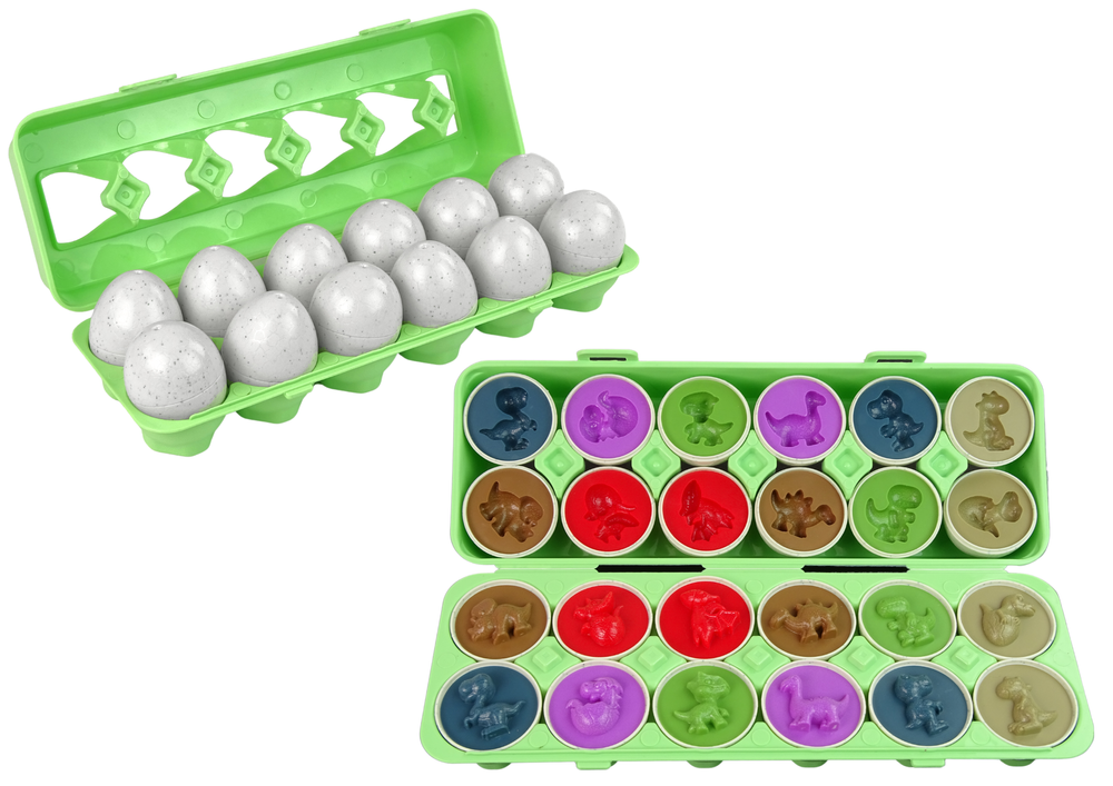 Educational Egg Sorter Set Dinosaurs Puzzle 12 Pieces