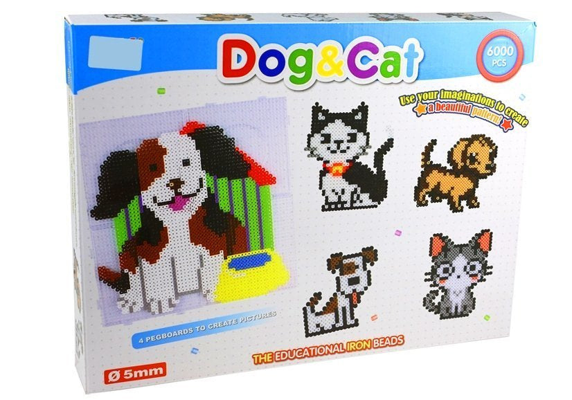 Mosaic Beads Set Dog and Cat 6000pcs