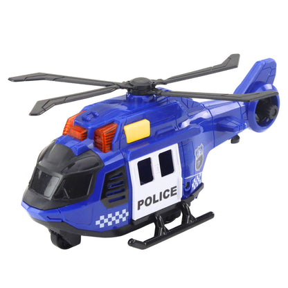 Police Helicopter Car Set with Moving Lights and Sounds