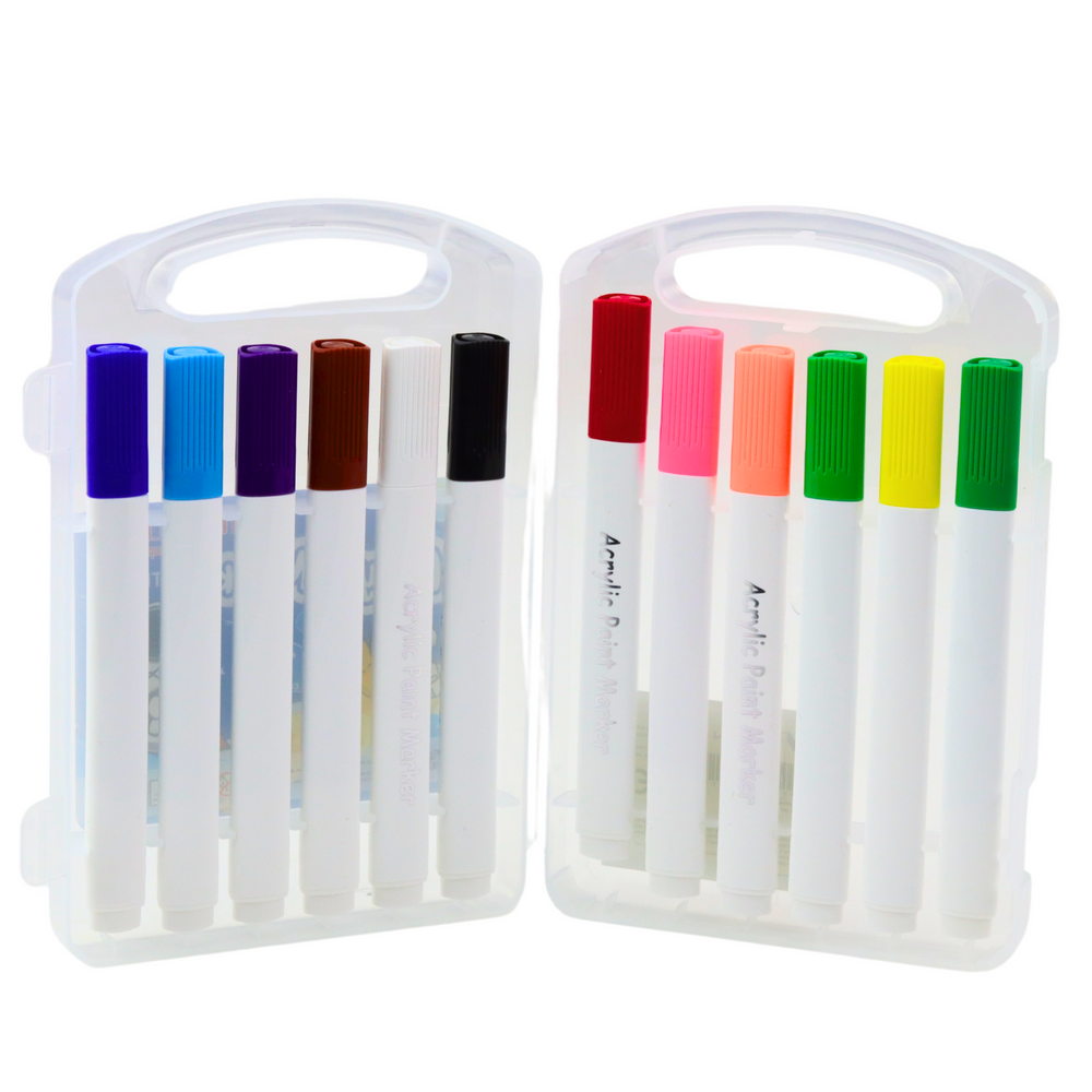 Sada akrylových fixů v organizéru 12 ks