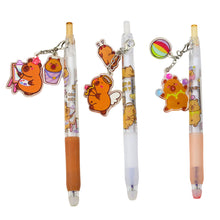 Gelové pero s přívěskem kapybary – modrý inkoust, 14,5 cm