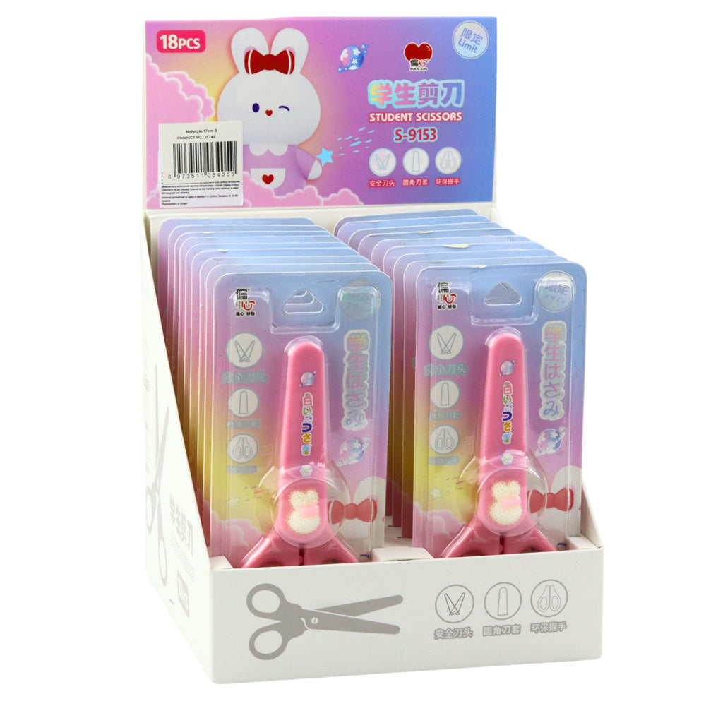 Školní nůžky s krytem Bílý zajíček 14 cm