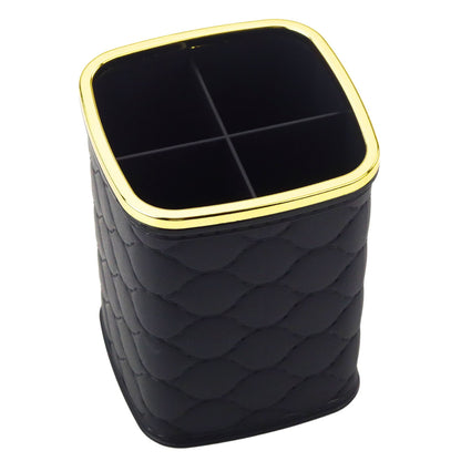 Organizér na štětce se 4 přihrádkami – černý, 12 × 9,5 cm