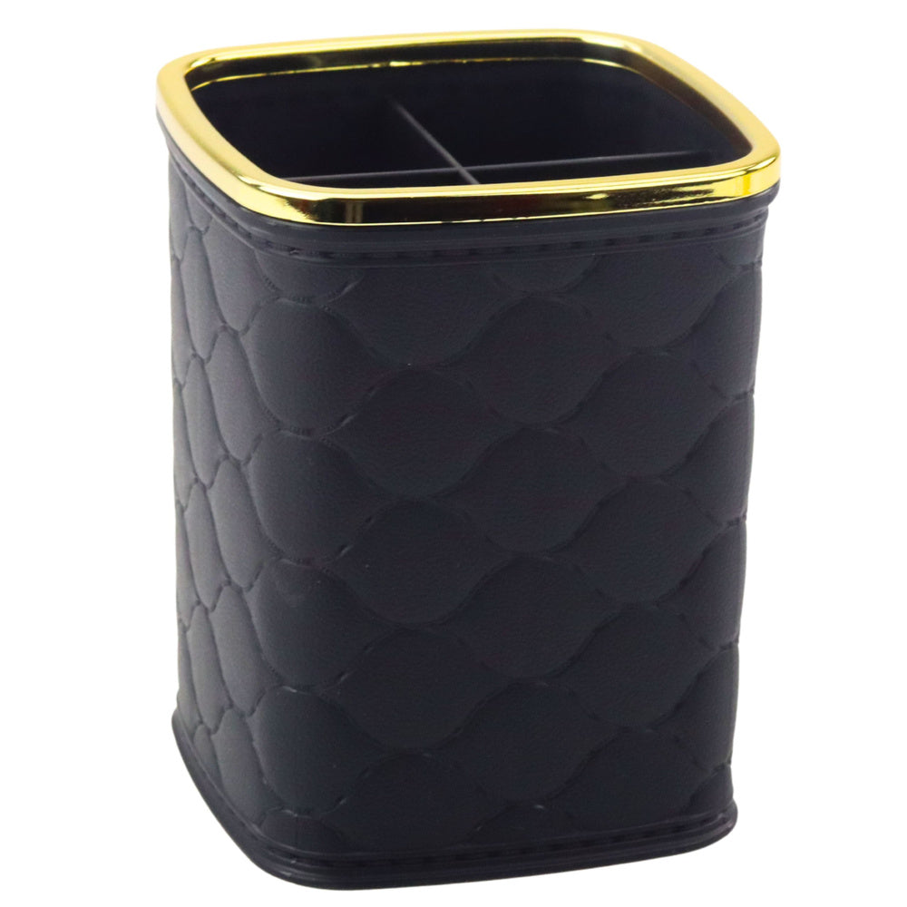 Organizér na štětce se 4 přihrádkami – černý, 12 × 9,5 cm