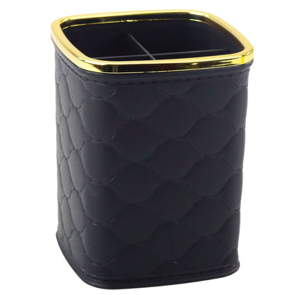 Organizér na štětce se 4 přihrádkami – černý, 12 × 9,5 cm