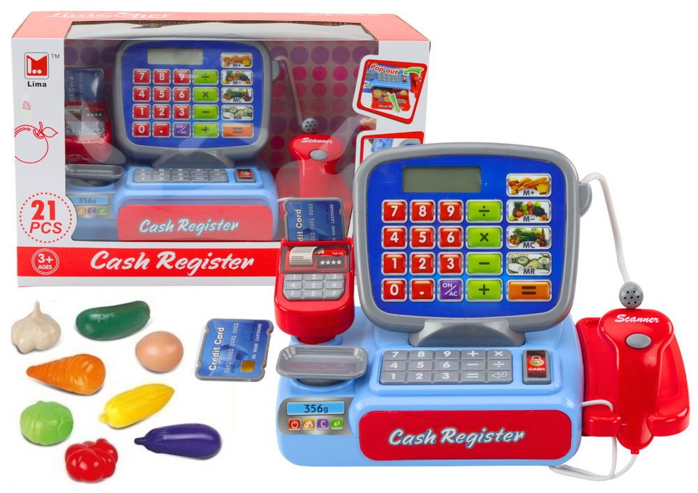 Pokladna s čtečkou čárových kódů – 21 dílů