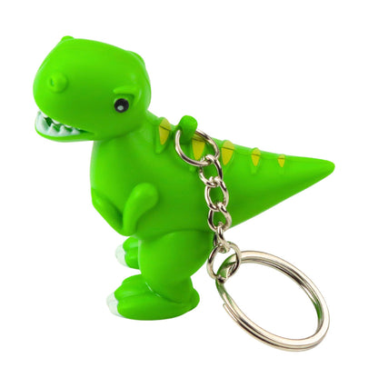 Přívěsek na klíče Dinosaurus se světlem a zvukem – zelený