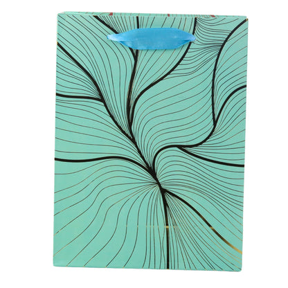 Dárková taška se zlatým vlnitým vzorem 23 × 18 × 10 cm
