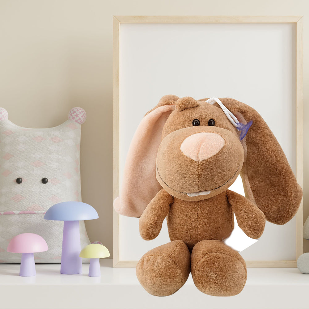 Plyšový zajíček s přísavkou – hnědý, 23 cm