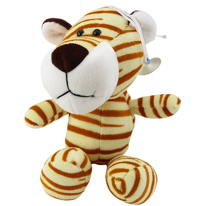 Plyšový tygr s přísavkou krémový 23 × 12 cm