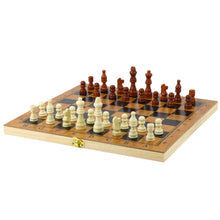 Dřevěná hra 3v1 – šachy, dáma a backgammon – Classic