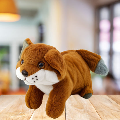 Plyšová liška 28 cm – hnědá, měkká hračka pro děti