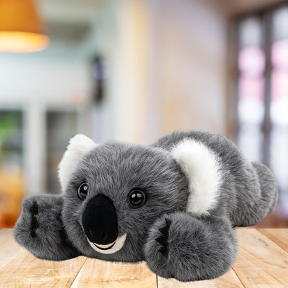 Plyšový koala ležící šedý 30 cm – mazlíček pro děti