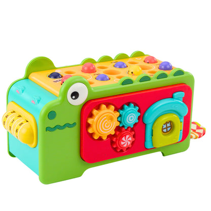 Vzdělávací senzorická kostka s labyrintem a činely – Krokodýl