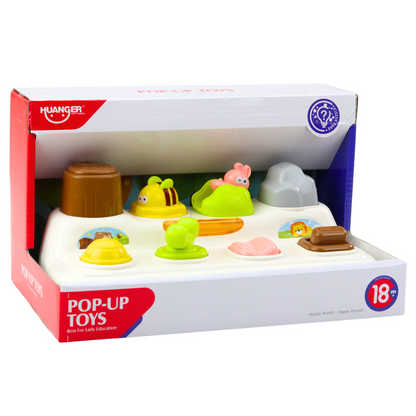 Interaktivní hračka Pop-Up se zvířátky a světly – od 18 měsíců