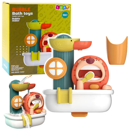 Hračka do vany s pěnou Lev a kachna – interaktivní