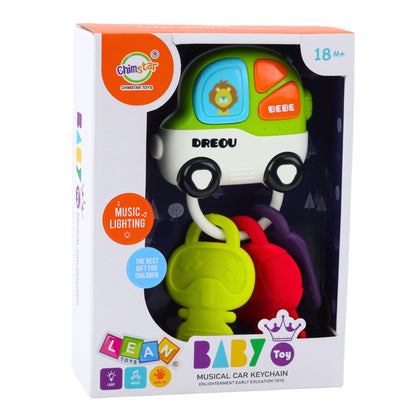 Interaktivní klíče s autíčkem – kousátko se světlem a zvuky