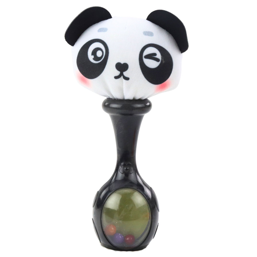 Sada chrastítek s měkkými míčky – opička a panda, 2 ks