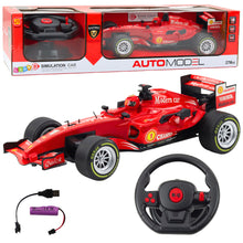 RC závodní auto s volantem, světly a zvuky 1:12 – červené
